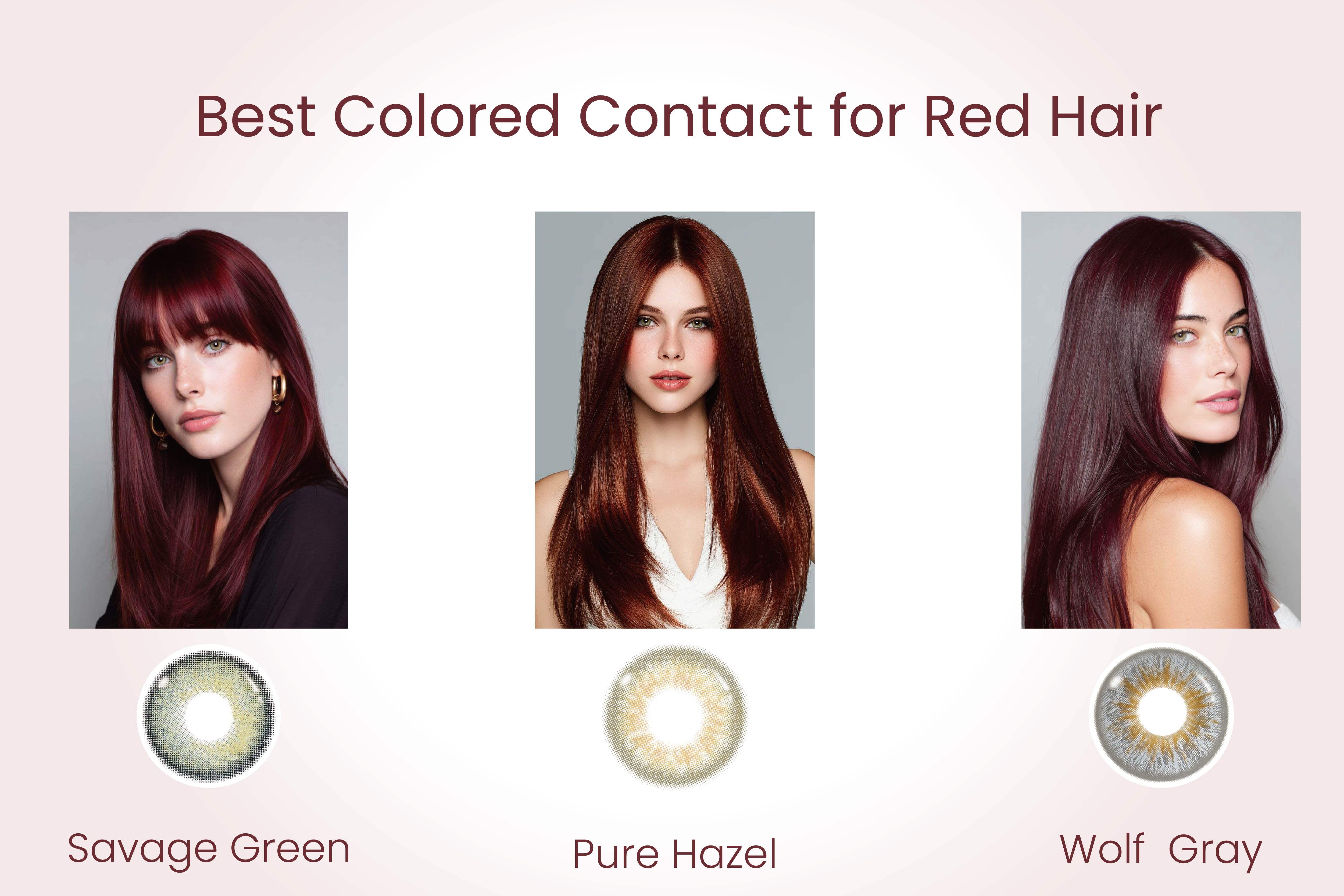 Best Colored Contacts for Red Hair: Green, Gray and Hazel Ideas