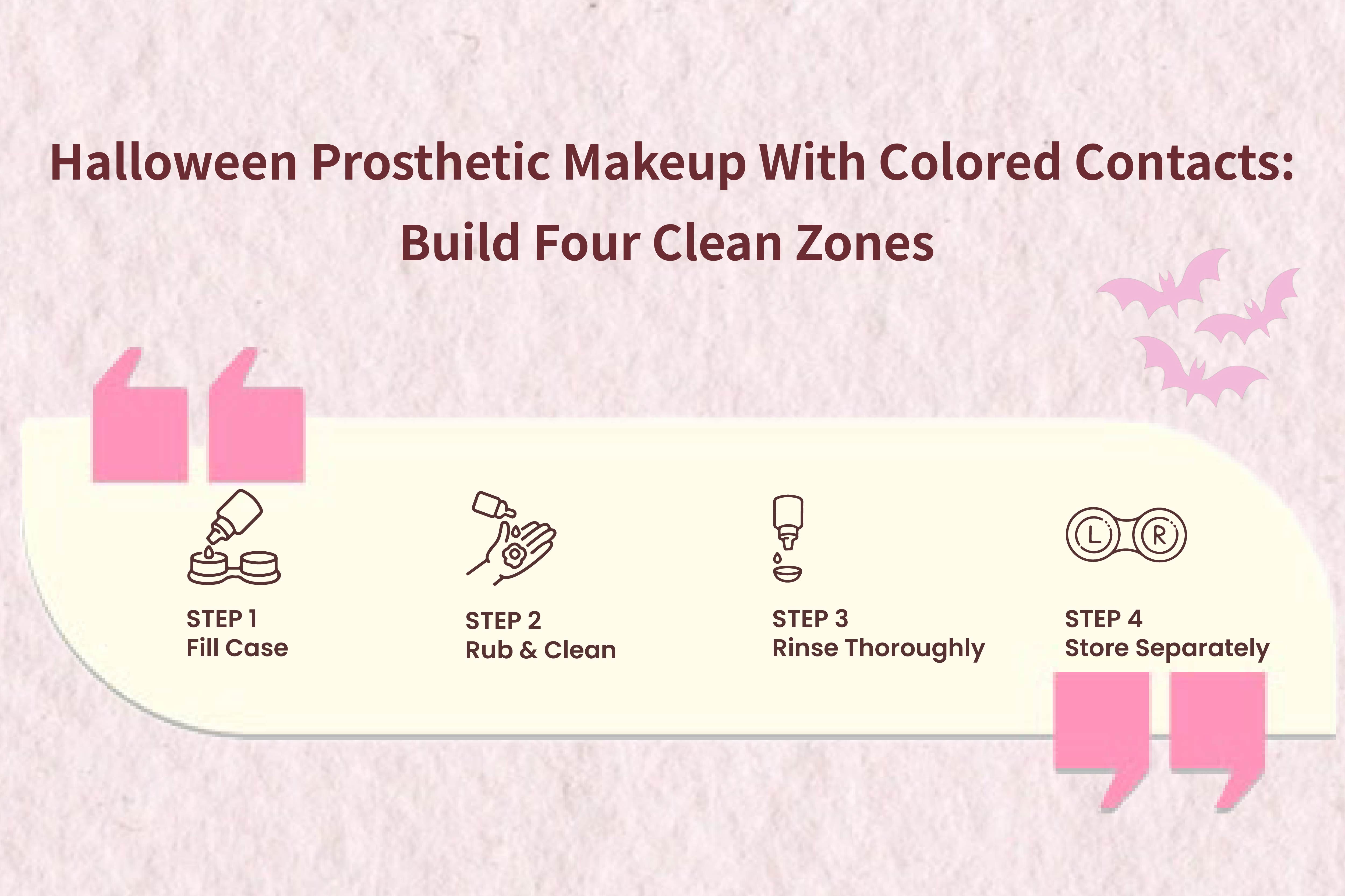 Halloween Prosthetic Makeup With Colored Contacts: Build Four Clean Zones
