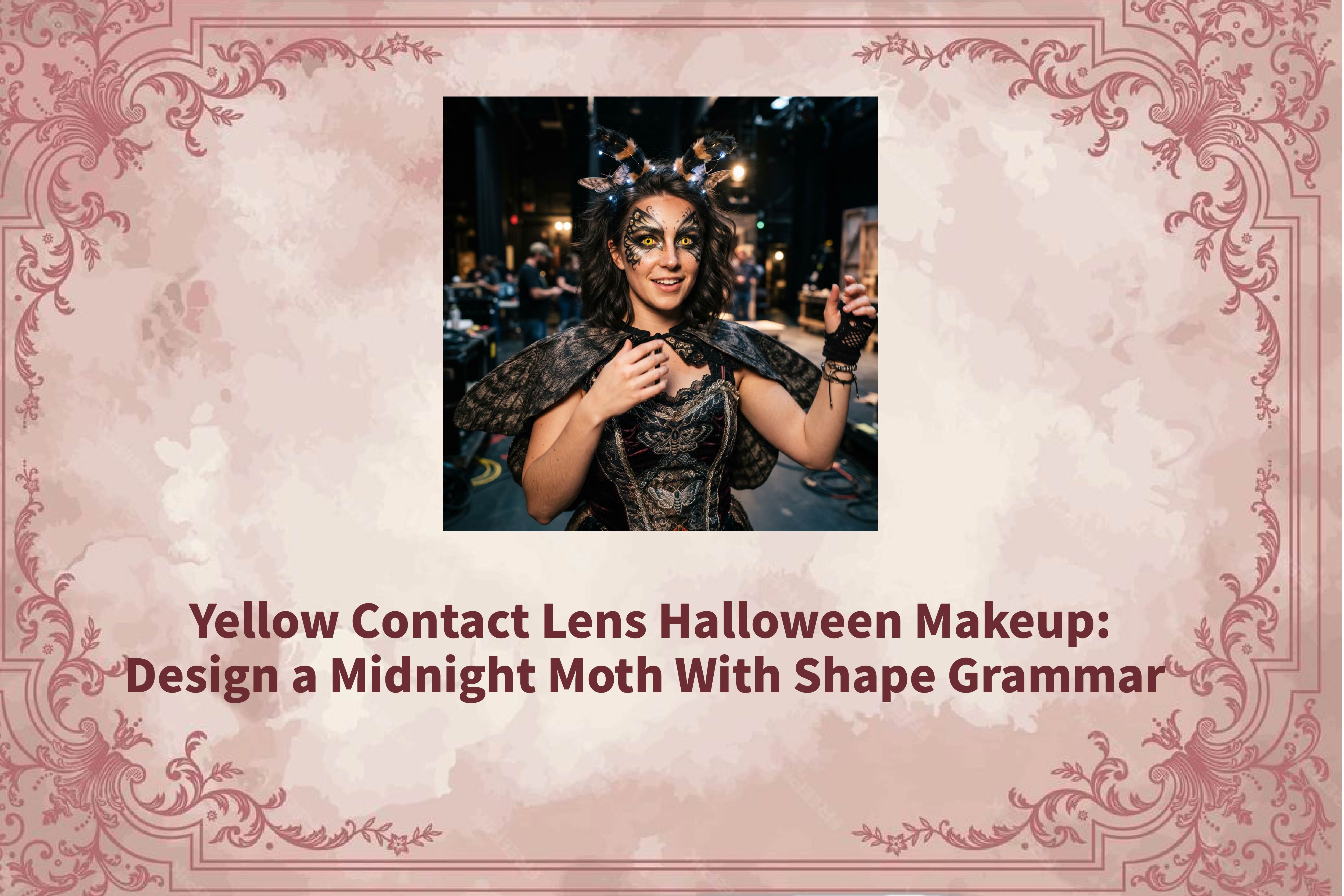 Yellow Contact Lens Halloween Makeup: Design a Midnight Moth With Shape Grammar